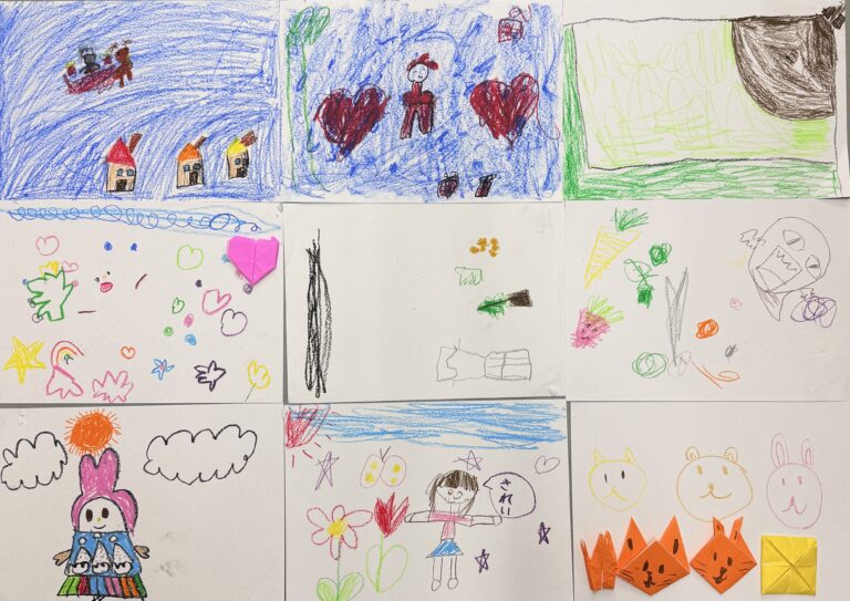 飾りつけのお手伝いの絵